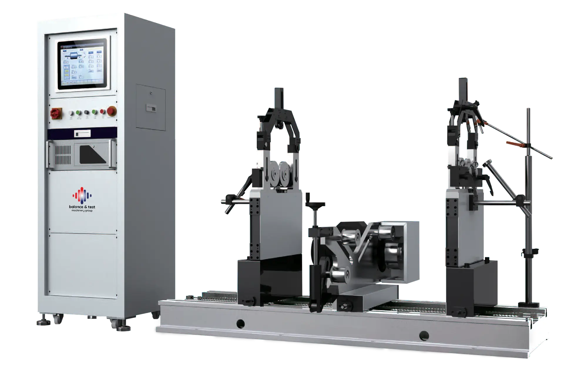 Flail balancing machine for agricultural applications